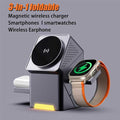 Tekvyn 3-in-1 magnetic wireless charger with sleek design, charging smartphone, smartwatch, and earbuds simultaneously.