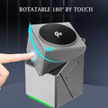 Tekvyn 3-in-1 magnetic wireless charger for smartphones, earbuds, and watch charging with sleek design.