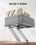 Adjustable Laptop Stand, Portable for 17.3Inch Laptops, Holds up to 17.6Lbs, Ergonomic Posture & Heat Dissipation