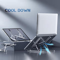 Aluminum Laptop Stand Adjustable Foldable 10-16" - Silver 1 Pc