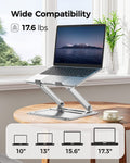 Adjustable Laptop Stand, Portable for 17.3Inch Laptops, Holds up to 17.6Lbs, Ergonomic Posture & Heat Dissipation
