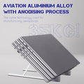 Aluminum Laptop Stand Adjustable Foldable 10-16" - Silver 1 Pc