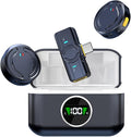 Wireless Tekvyn microphone with charging cabin, compact device for clear audio transmission and convenient charging.
